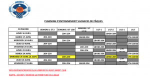 planning paques 2018